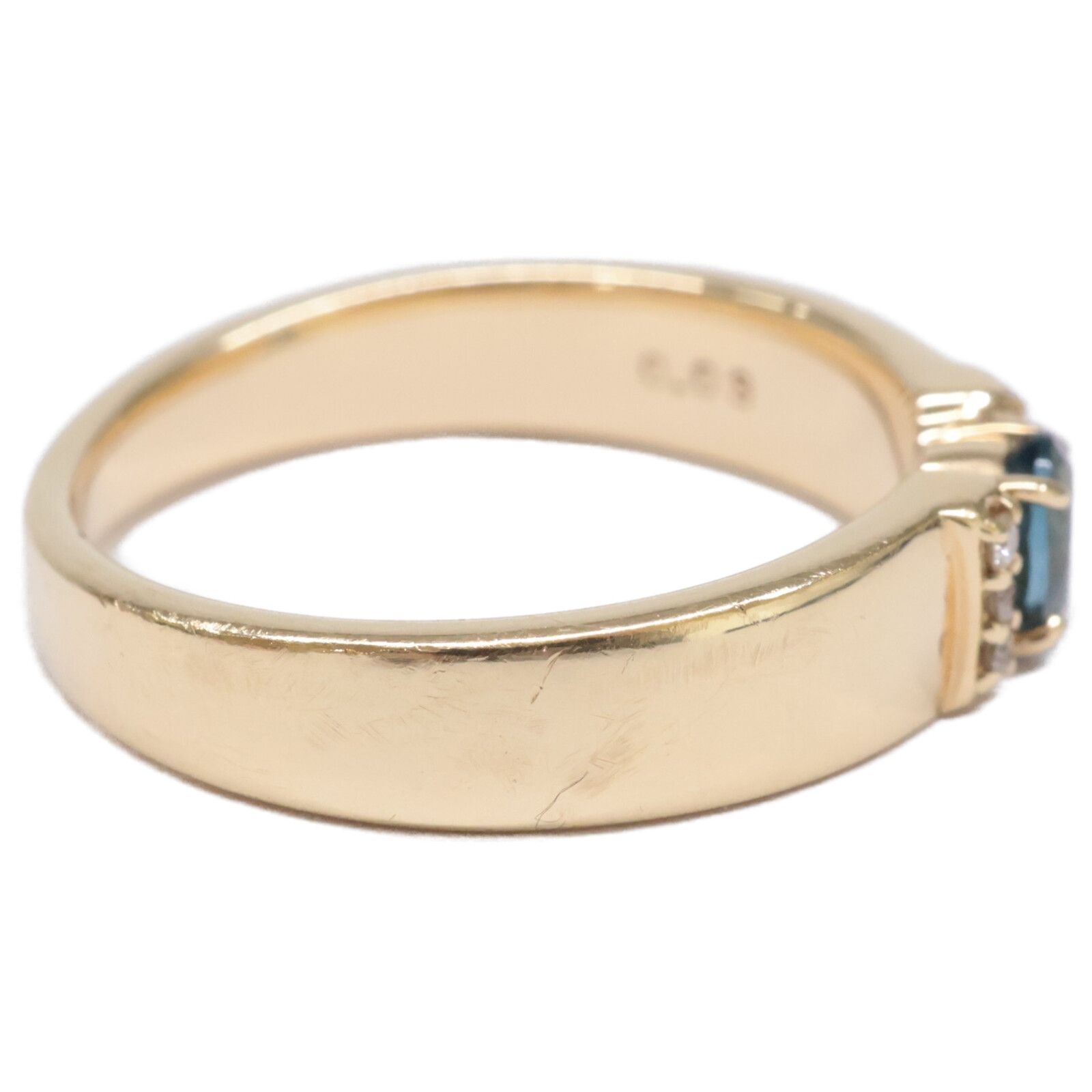 ESTELLE エステール 【美品】K18 0.03 ダイヤモンド/アクアマリン 8号