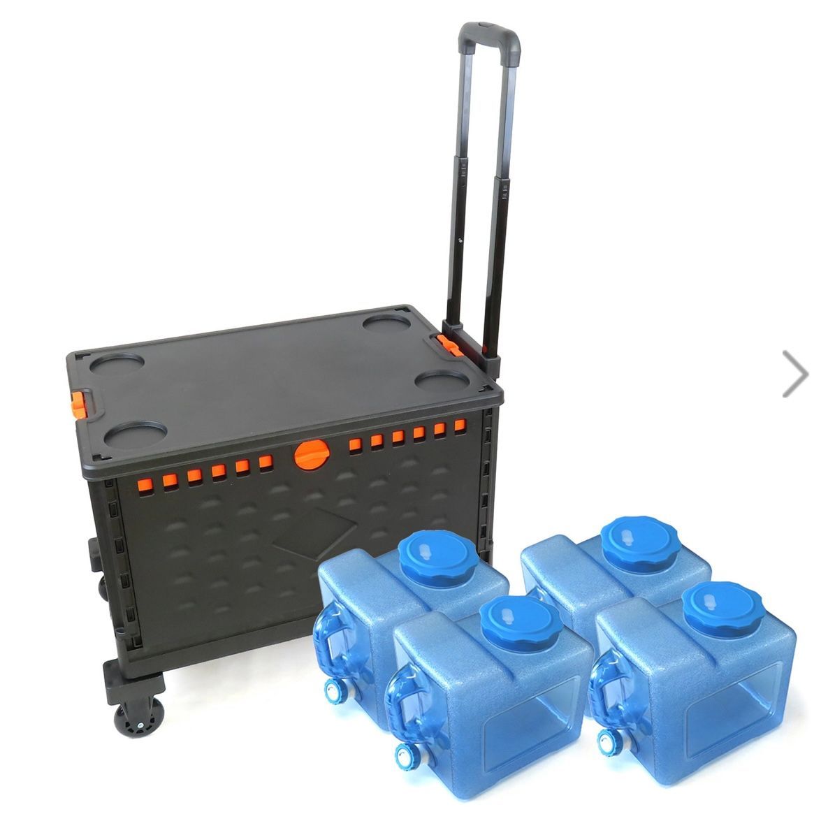 富士商 ウォータータンクカート 折りたたみコンテナ タンク セット F 21646 エキスパー
