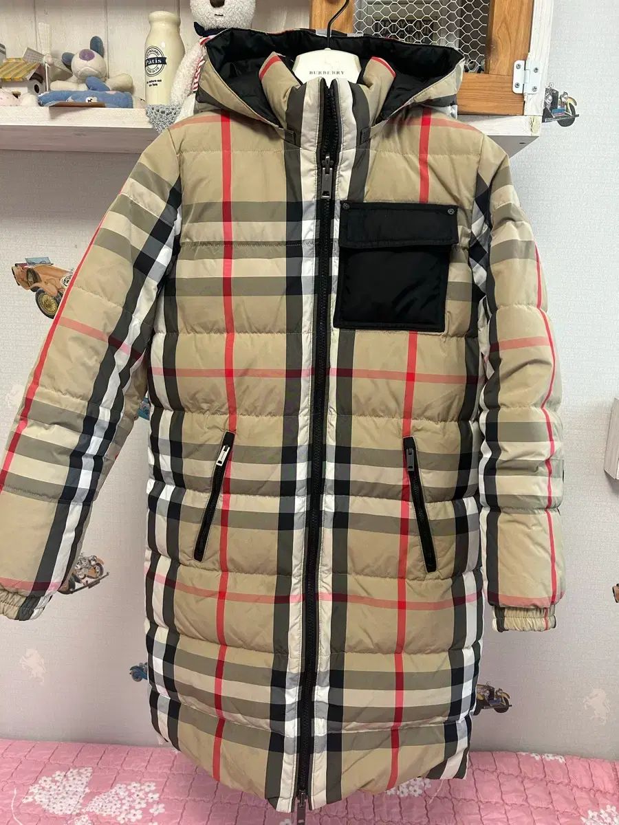 バーバリー リバーシブル ダウンジャケット ロング丈 12 y
