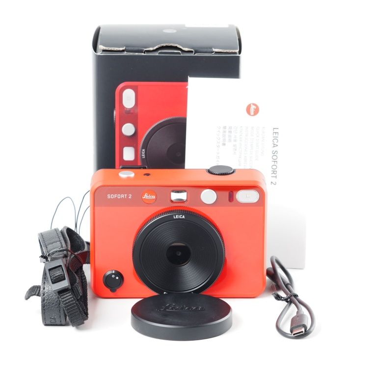 Leica Sofort 2 デジタル インスタントフォトカメラ LCDディスプレイ付き FOTOSアプリ対応 レッド ライカ ゾフォート2 14022