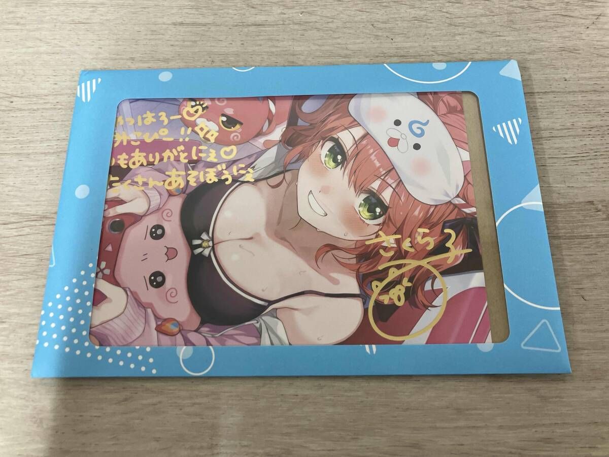 2 ホロライブ さくらみこ 活動6周年記念 箔押し複製サイン&メッセージ