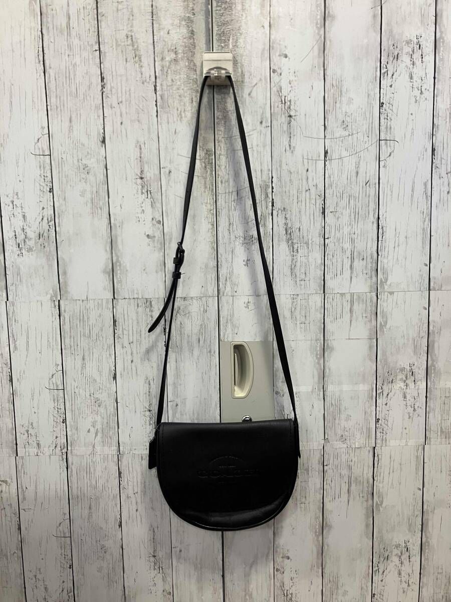 COACH コーチ F 59723 バッグ ショルダーバッグ ブラック ショルダー長さ調整 白カビ レザー