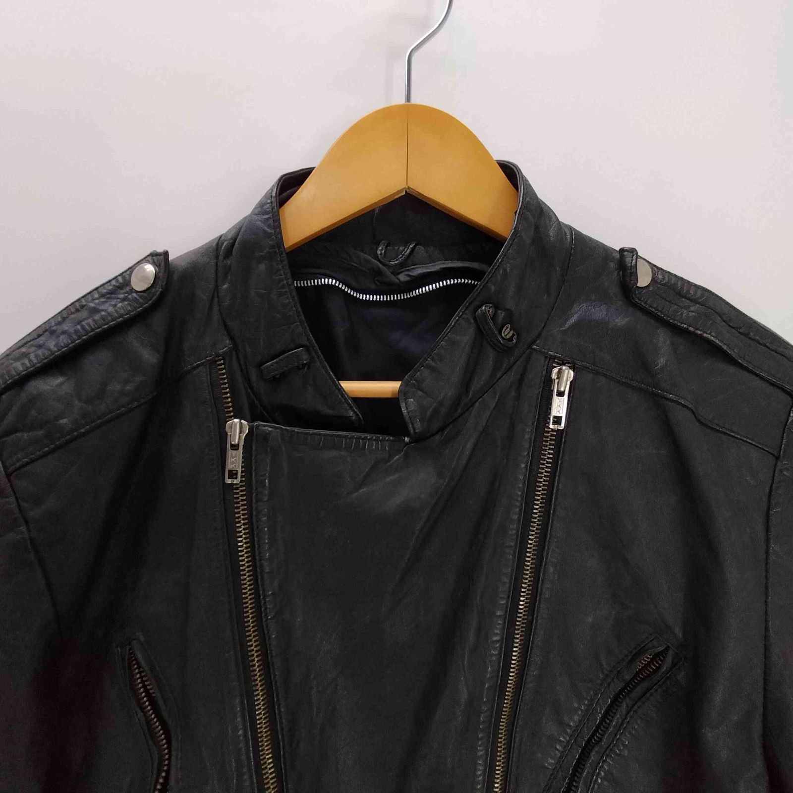 ユーズドフルギ USED古着 レザー ダブル ライダース ジャケット メンズ ユーズドフルギ USED古着 レザー ダブル ライダース ジャケット メンズ