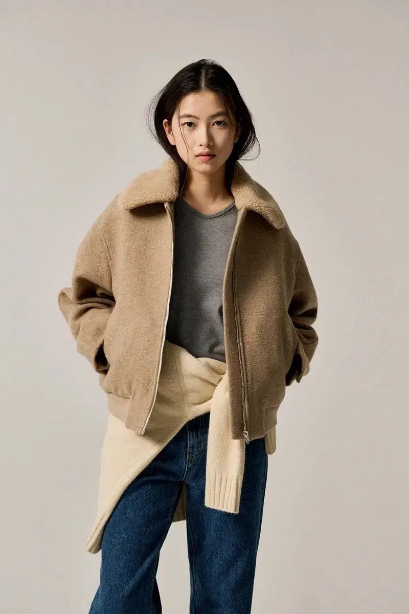 レター tom ブルゾン ムートン