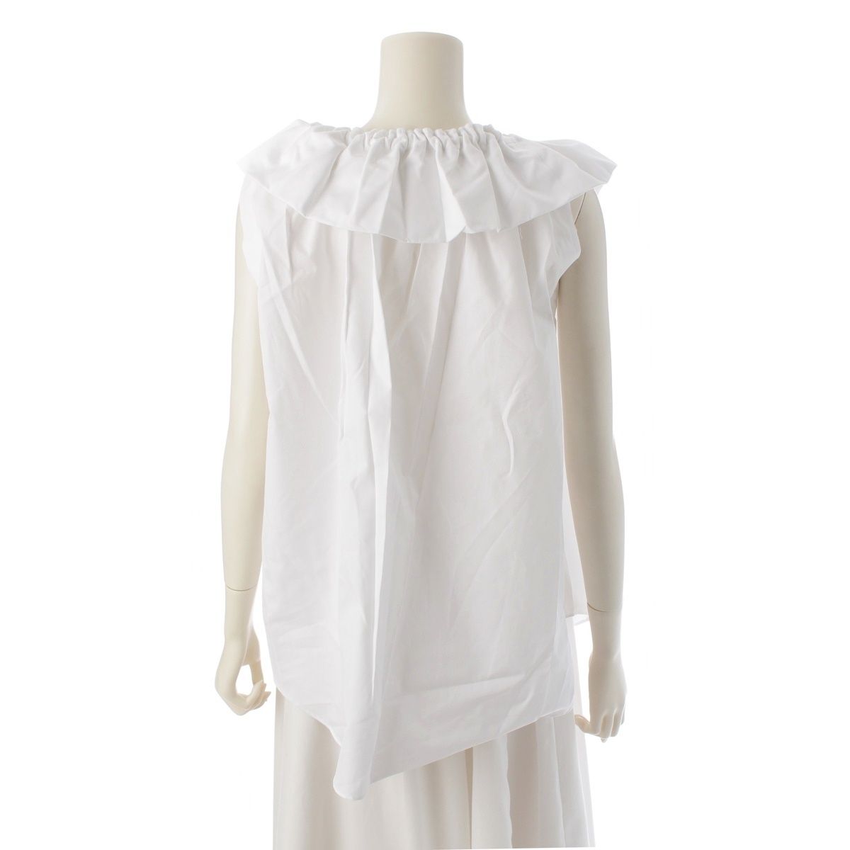 コムデギャルソン AD2022 コットン 衿 デザイン ノースリーブ ブラウス