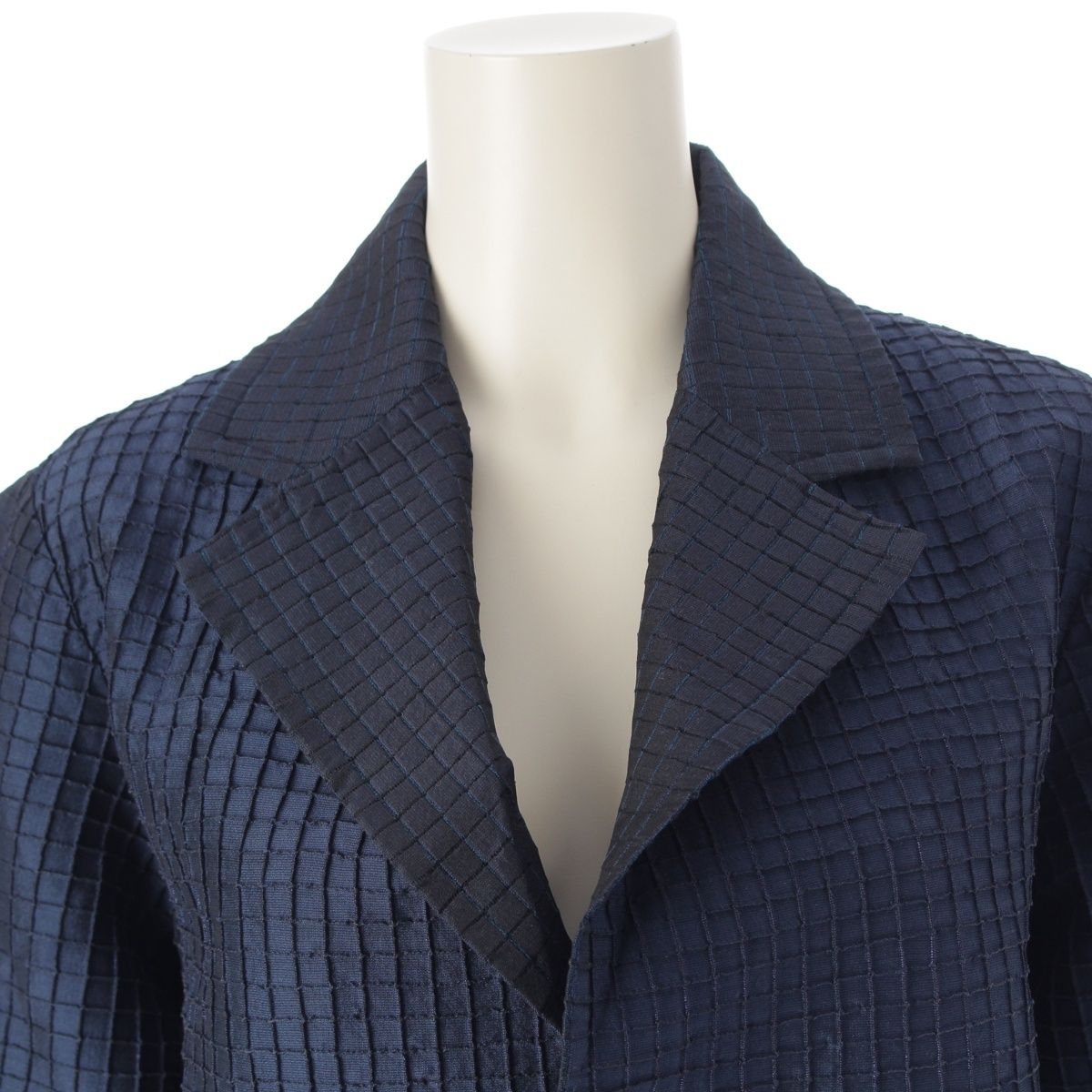 96AWアーカイブ　イッセイミヤケ　ウールテーラードジャケット イッセイミヤケ 2015年 15AW ポリエステル ウール 3D プリーツ