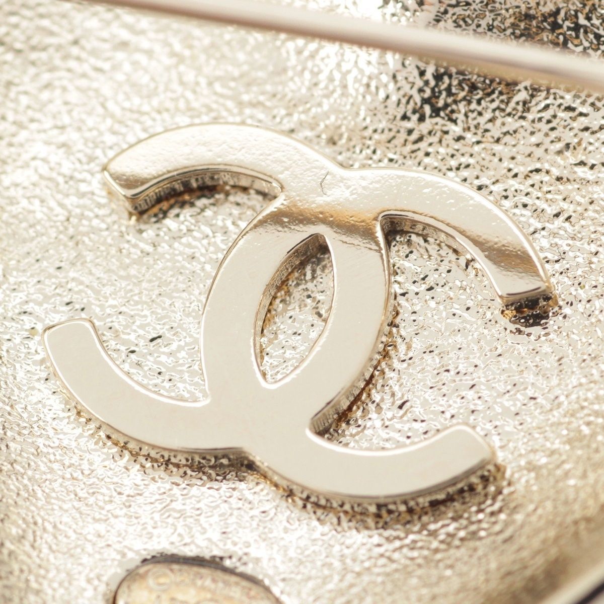 シャネル L22B ココマーク ラインストーン パール ハート ブローチ