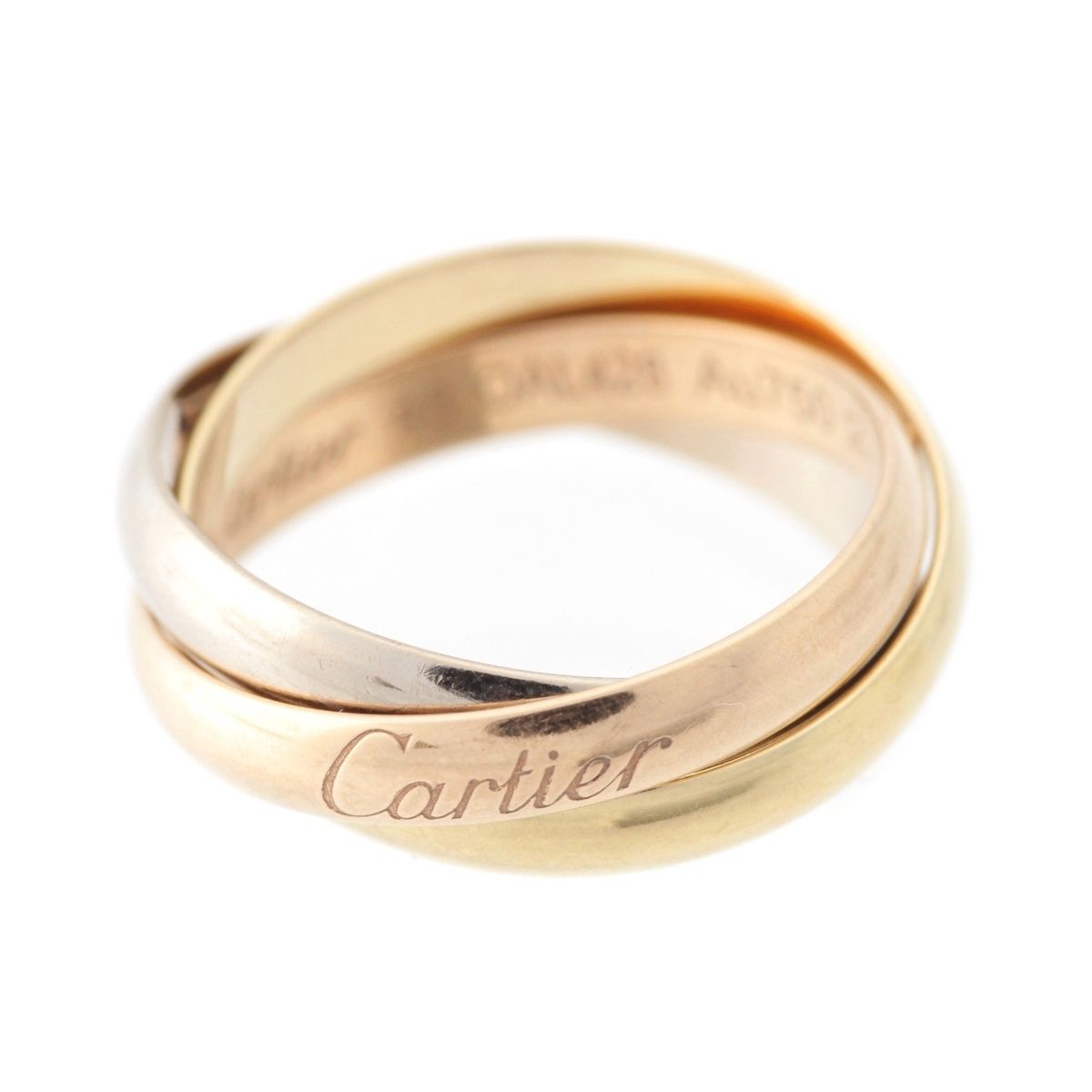 カルティエ K18 トリニティ リング 指輪 ジュエリー Au750 ゴールド YG×PG×WG 48 4.5g