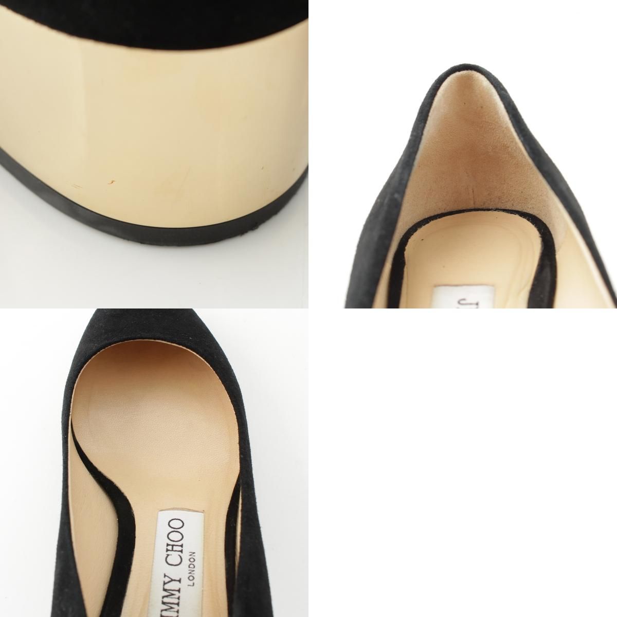 ジミーチュウ JESSIE アーモンドトゥ スエード パンプス ブラック 36 1