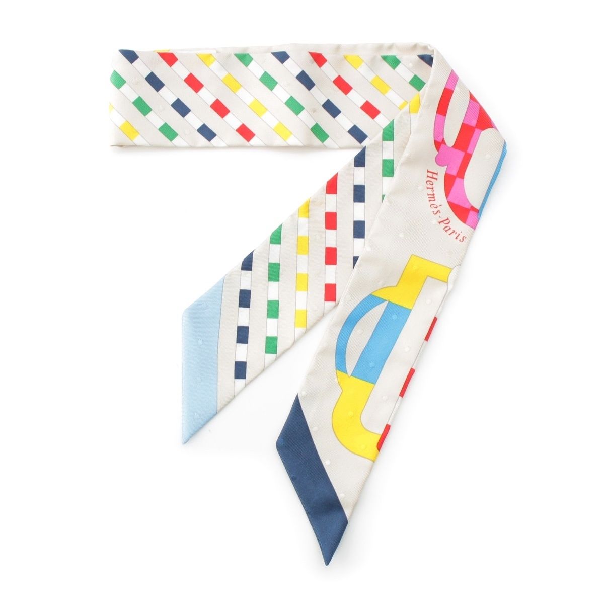 エルメス ツイリー Bouclerie Moderne モダンなバックル シルク スカーフ マルチ