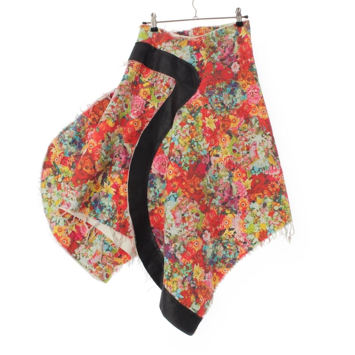 コムデギャルソン AD 2003 04 SS コットン 変型 フローラル ラウンド スカート GM S 023 マルチ