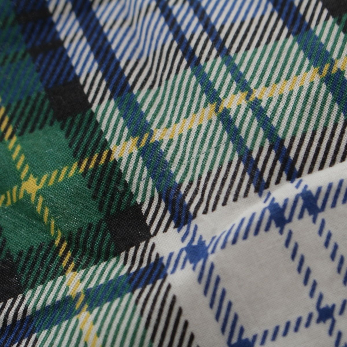  コムデギャルソン AD 2005 06 SS コットン チェック ワイド サルエルパンツ ボトムス GQ P 013 ホワイト グリーン ブルー マルチ サルエルパンツ パンツ