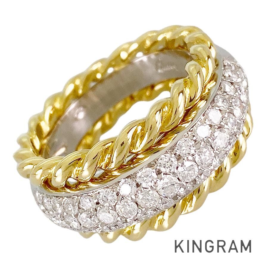 クイーンジュエリー Queen Jewelr K18YG ダイヤモンド 11号 51 リング sst