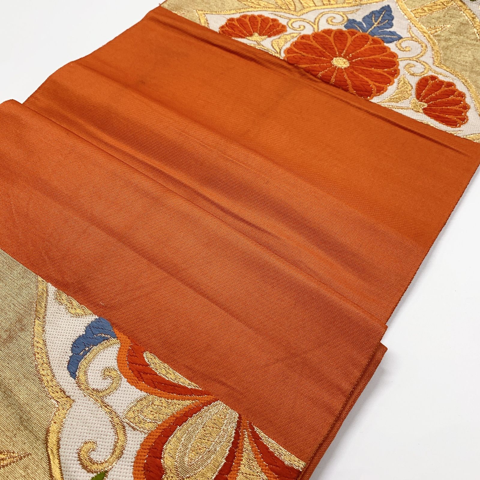 6076］袋帯 花菱吉祥文様 金彩 六通 正絹 着物 フォーマル - メルカリ