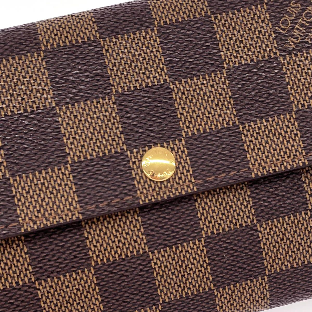 良好 LOUIS VUITTON ルイヴィトン ダミエ エベヌ ポルトフォイユサラ