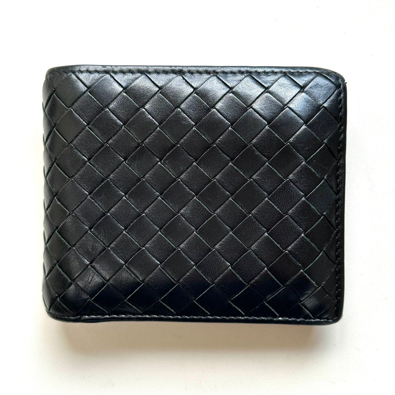 ボッテガヴェネタ BOTTEGA VENETA 二つ折り財布 イントレチャート ブラック