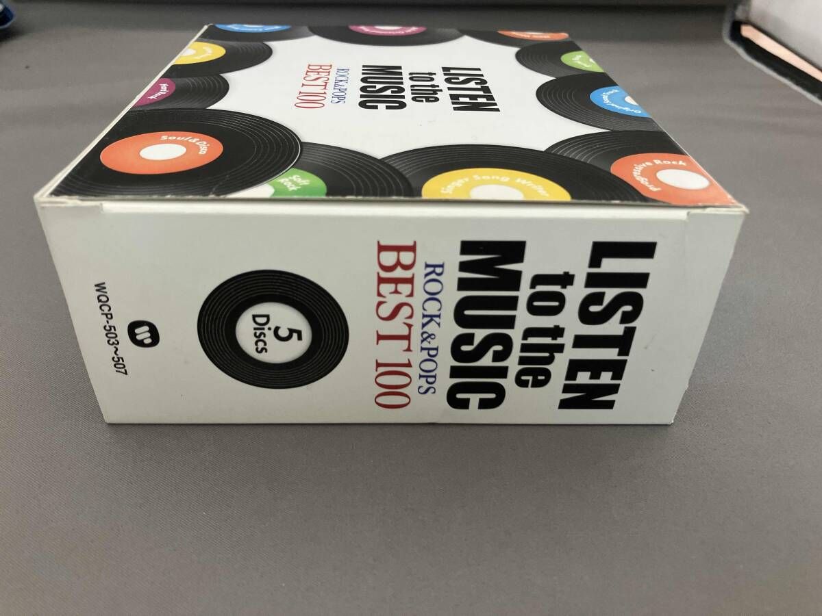 オムニバス) CD LISTEN to the MUSIC ROCK&POPS BEST 100(5CD) - メルカリ