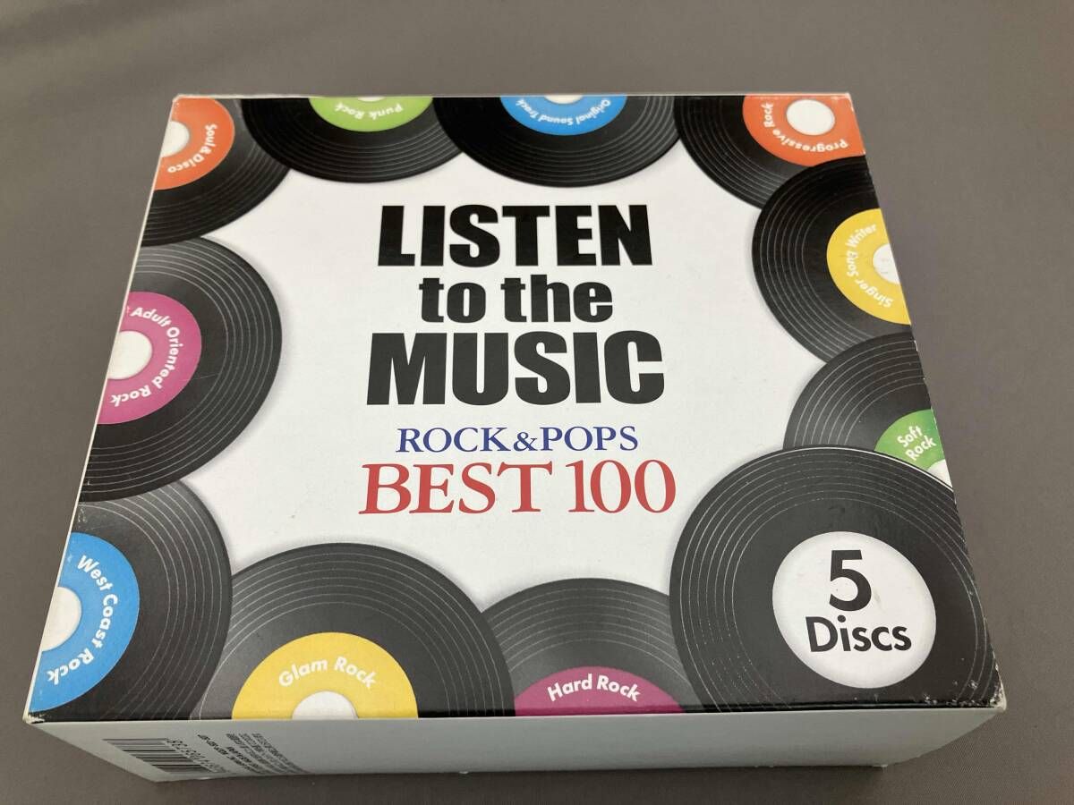 オムニバス) CD LISTEN to the MUSIC ROCK&POPS BEST 100(5CD) - メルカリ