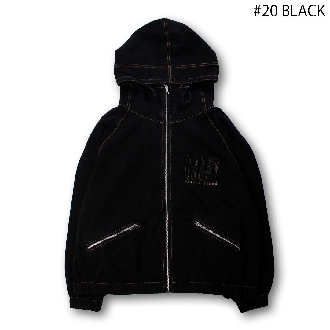 新作//【GALFY/ガルフィー：ぐるグニャデニムパーカー】Gジャン デニム