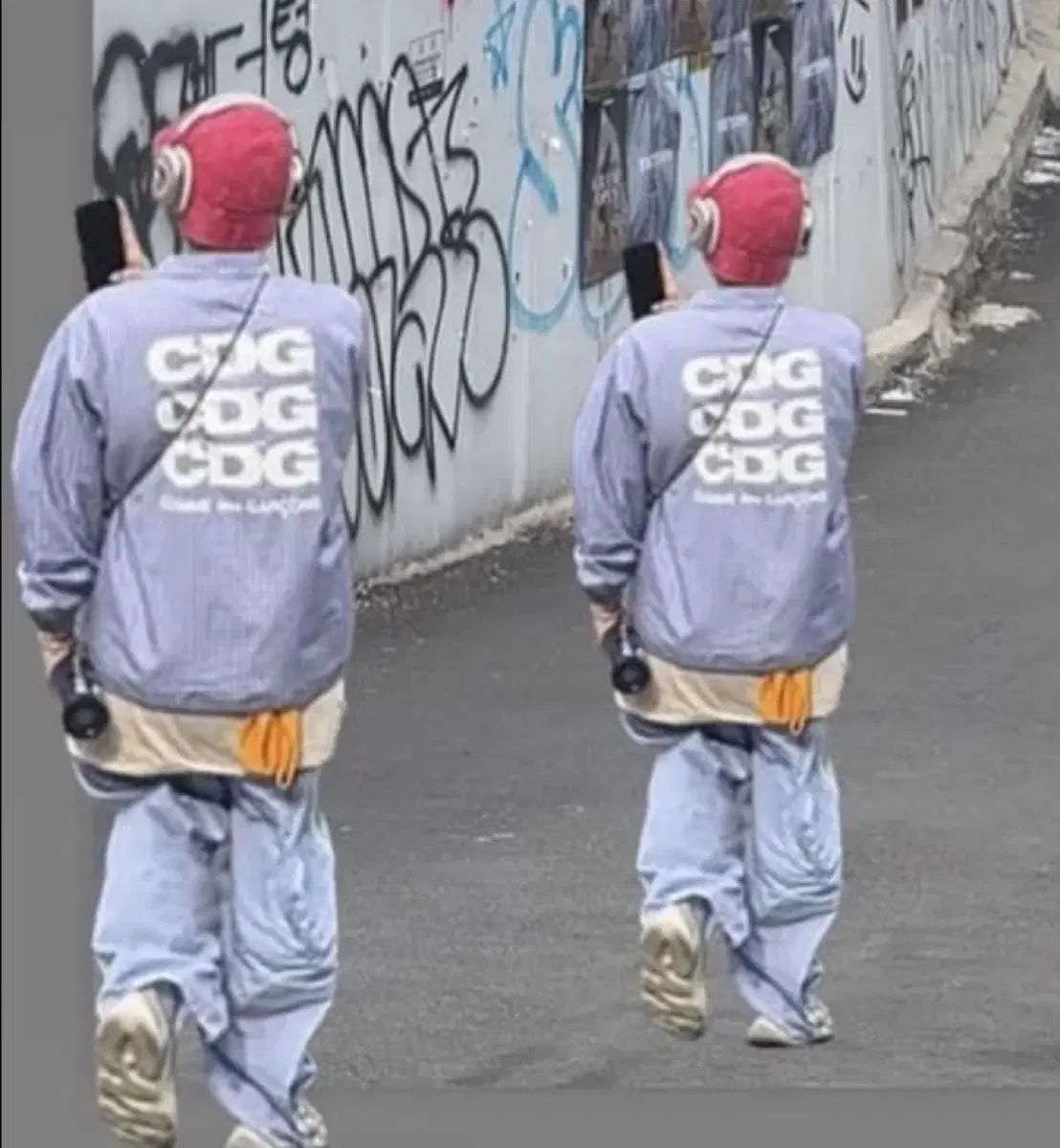 M コム・デ・ギャルソン ストライプ コーチジャケット G-DRAGON着用