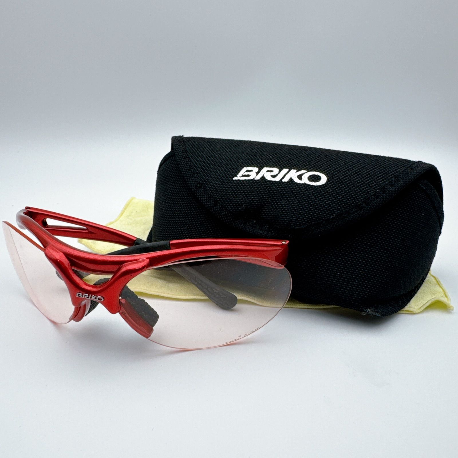 BRIKO スポーツサングラス レッド BRIKO SPRINTER1 スポーツサングラス レッド イタリア製 軽量モデル