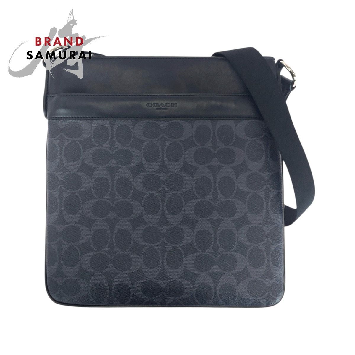 COACH コーチ シグネチャー ゴッサム ネイビー PVC F 54781 ショルダーバッグ ポシェット メンズ 506206