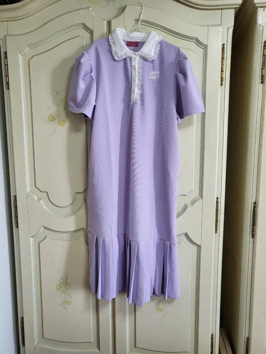 レディーレディ パープル プリーツ ONE PIECE f