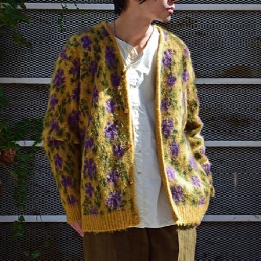 新品 Needles ニードルス 23AW 日本製 Mohair Cardigan - Flower