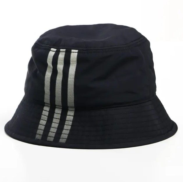Y 3 ワイスリー STRP BUCKET HAT スリーストライプス ナイロンバケットハット IY 4087 OSFM Black 帽子 g 24319