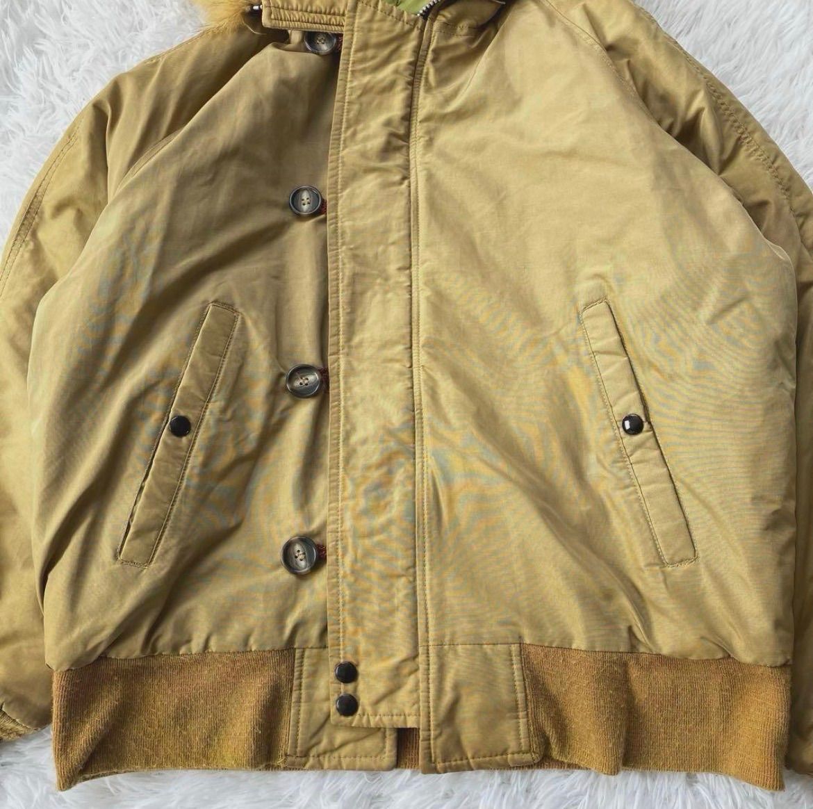 80s USA製 n-2b ゴールデンフリース フライトジャケット USA製 N2B アメリカ軍 ゴールデンフリース ジャケット フライト