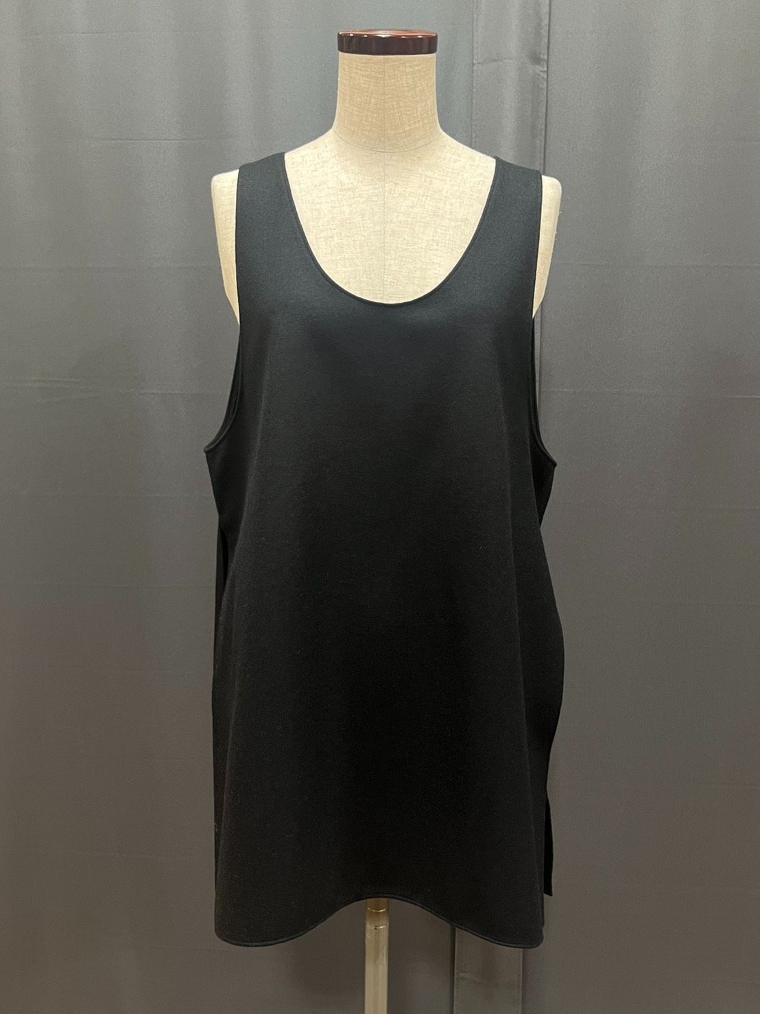 EL 6 CHIEKO チエコプラス ベスト ワンピース CH 25 AW TOP 02 サイズ38 flannel tank vest grey ブラック MK 11342