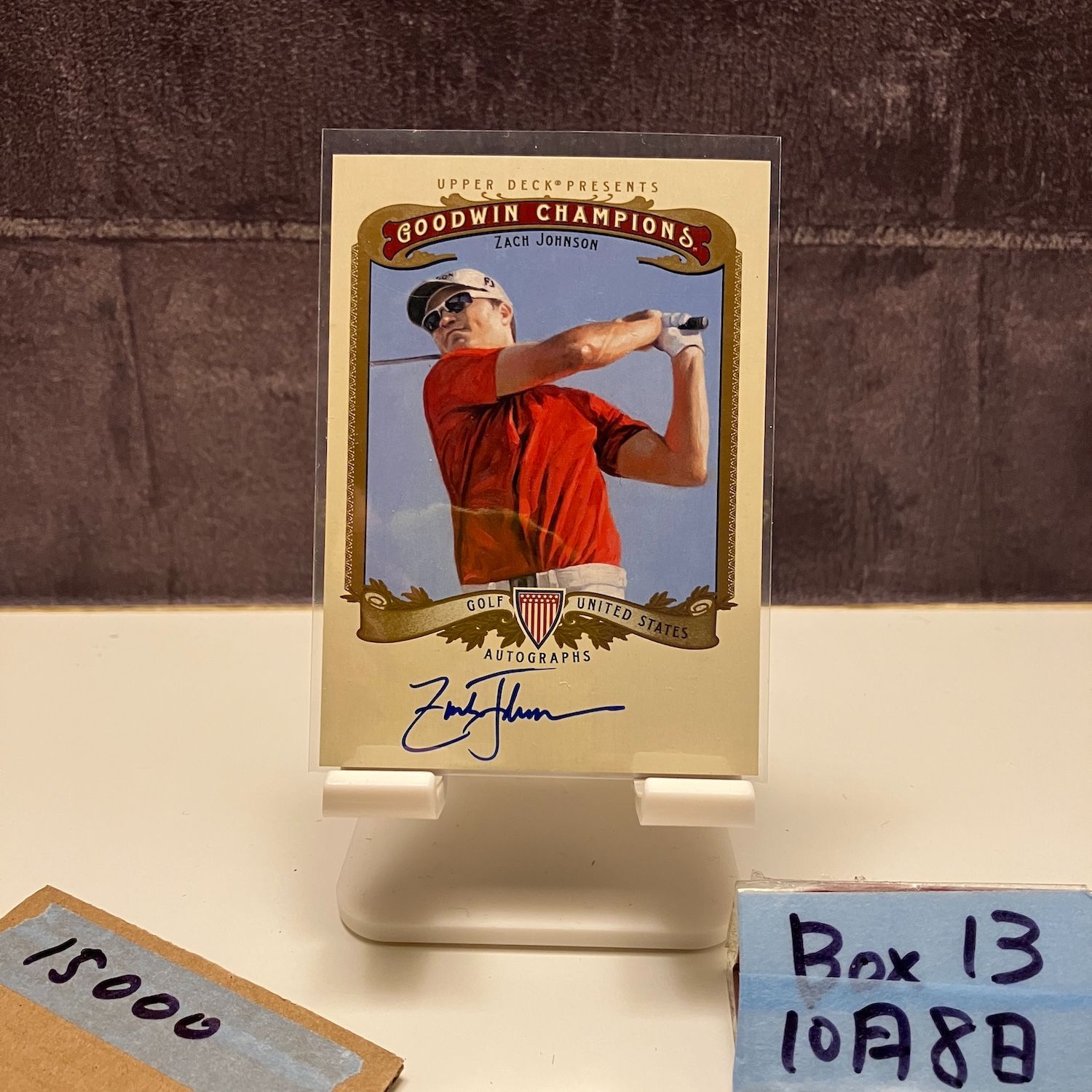 2012 Upper Deck Goodwin Champions Zach Johnson 直筆サインカード カード