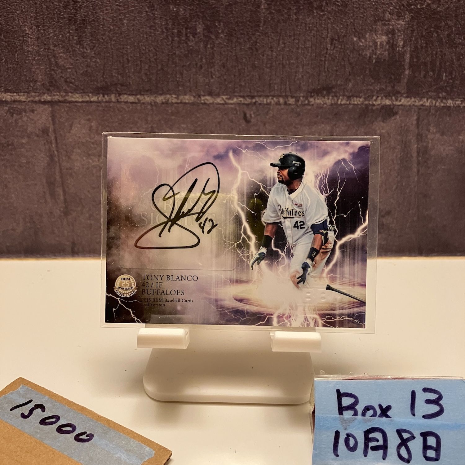 2015 BBM 2 nd Version Tony Blanco トニブランコ 20 30 直筆サインカード オリックスバファローズ カード