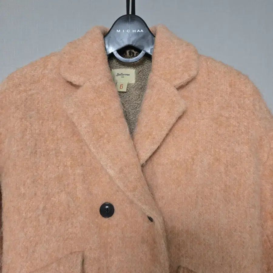 ベルロゼ 6歳 120号 ウールコート フリース ボア裏地 C-アウター-279