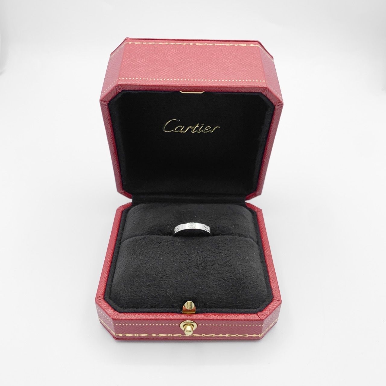 カルティエミニラブリング51号 カルティエ ミニラブ リング #49(約9号) B4085100 K18ホワイトゴールド