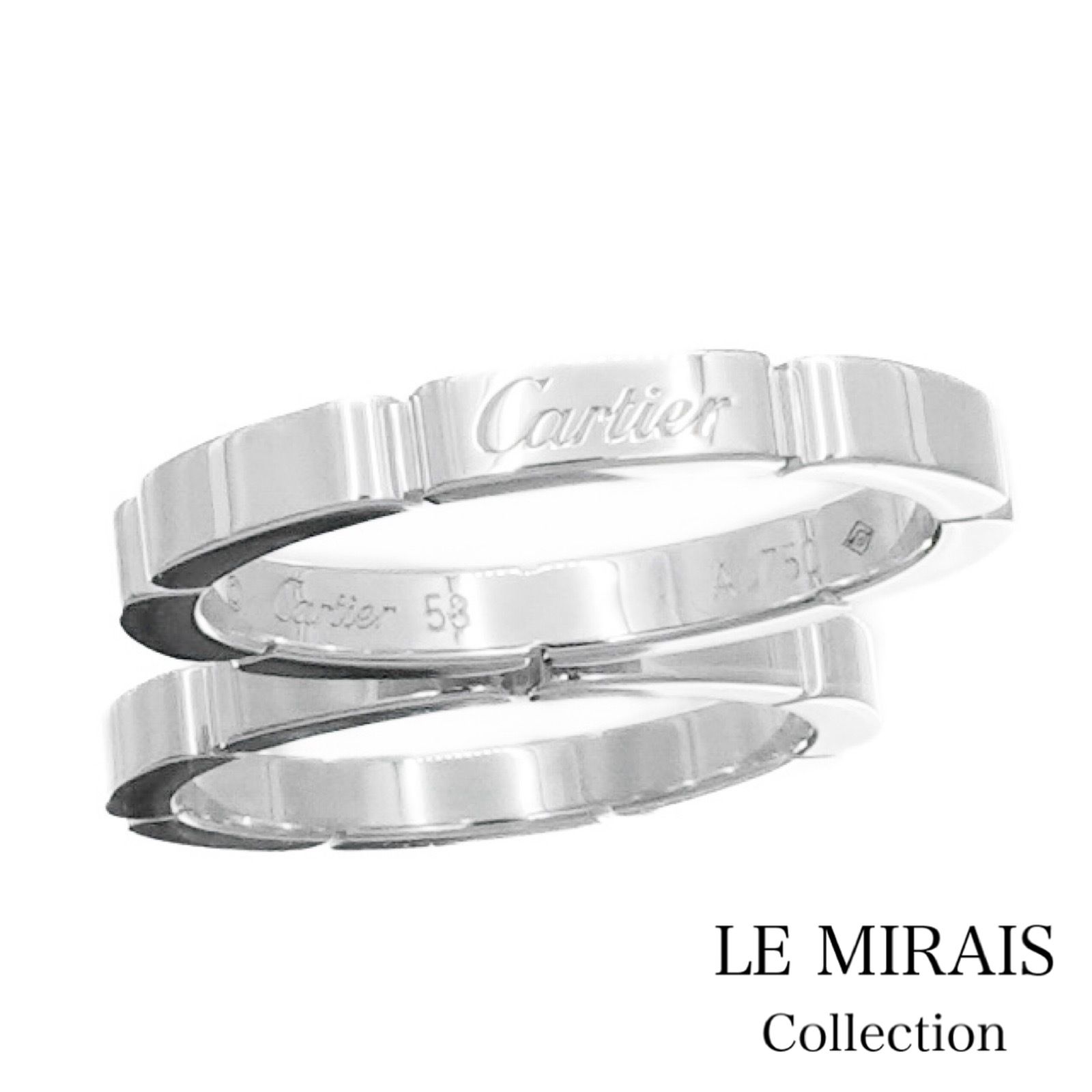 仕上済 カルティエ マイヨンパンテール WG 13号 13 53 K 18 レディース リング 指輪 CARTIER