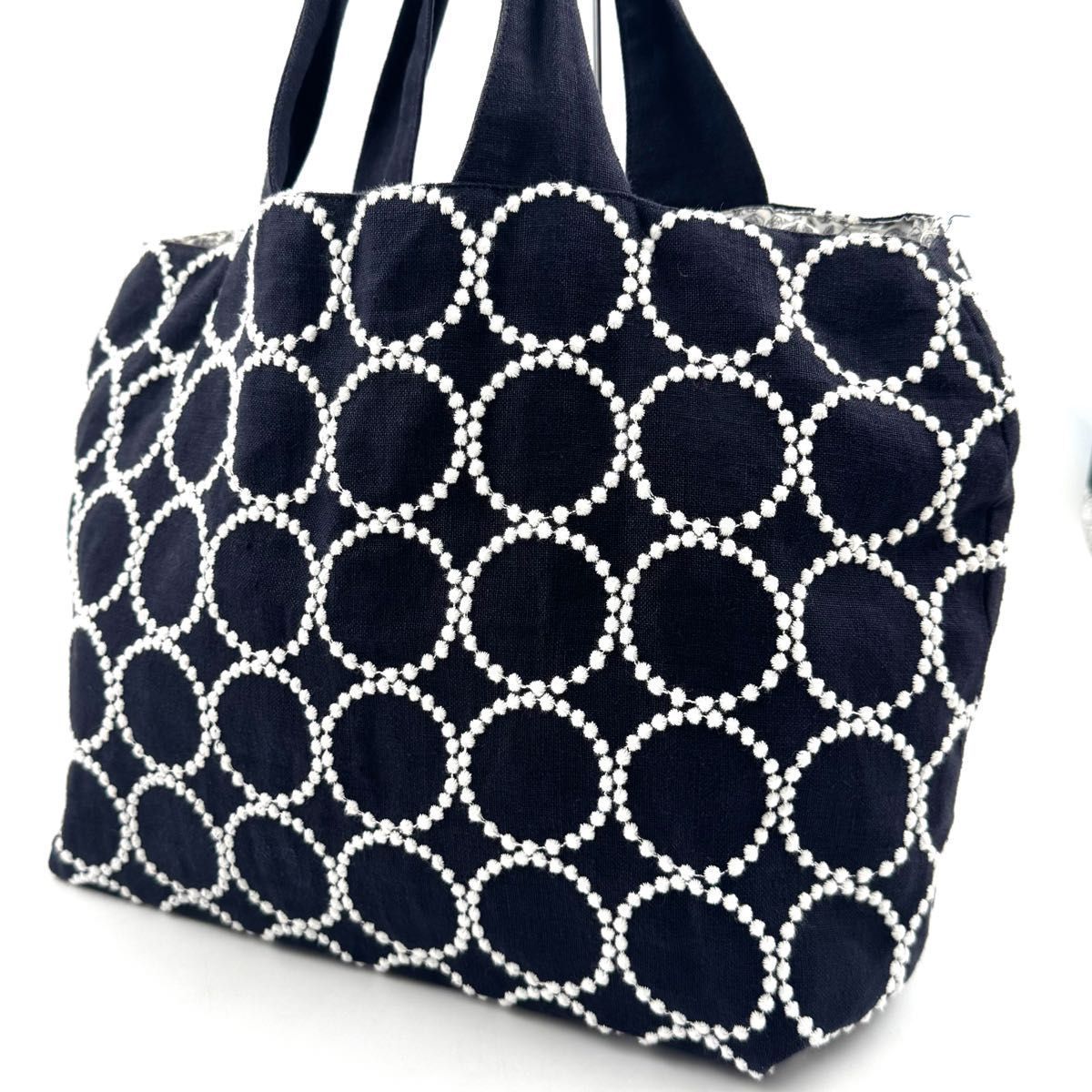 ☆極美品☆ミナペルホネン パニーニバッグ タンバリン ネイビー トート