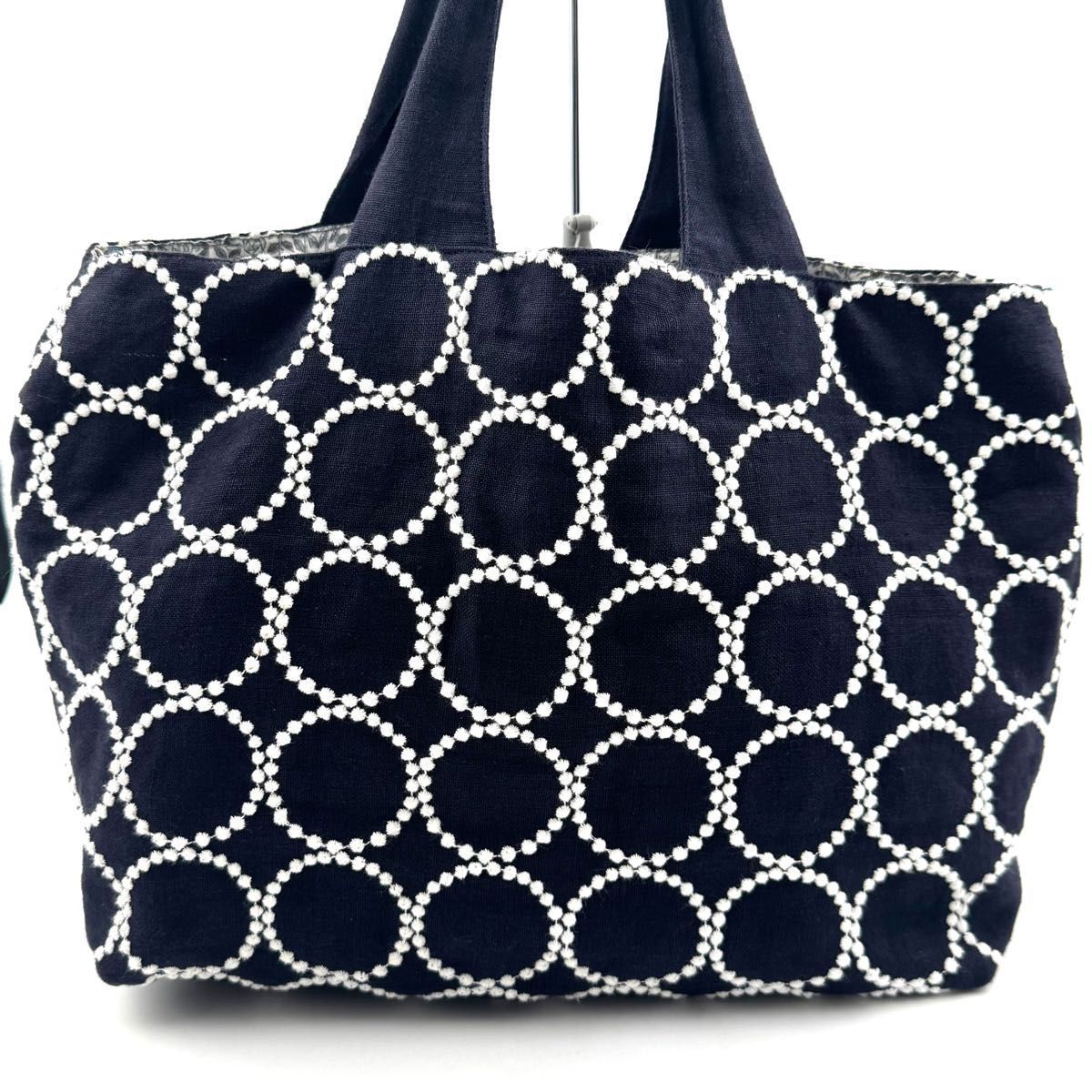 ☆極美品☆ミナペルホネン パニーニバッグ タンバリン ネイビー トート