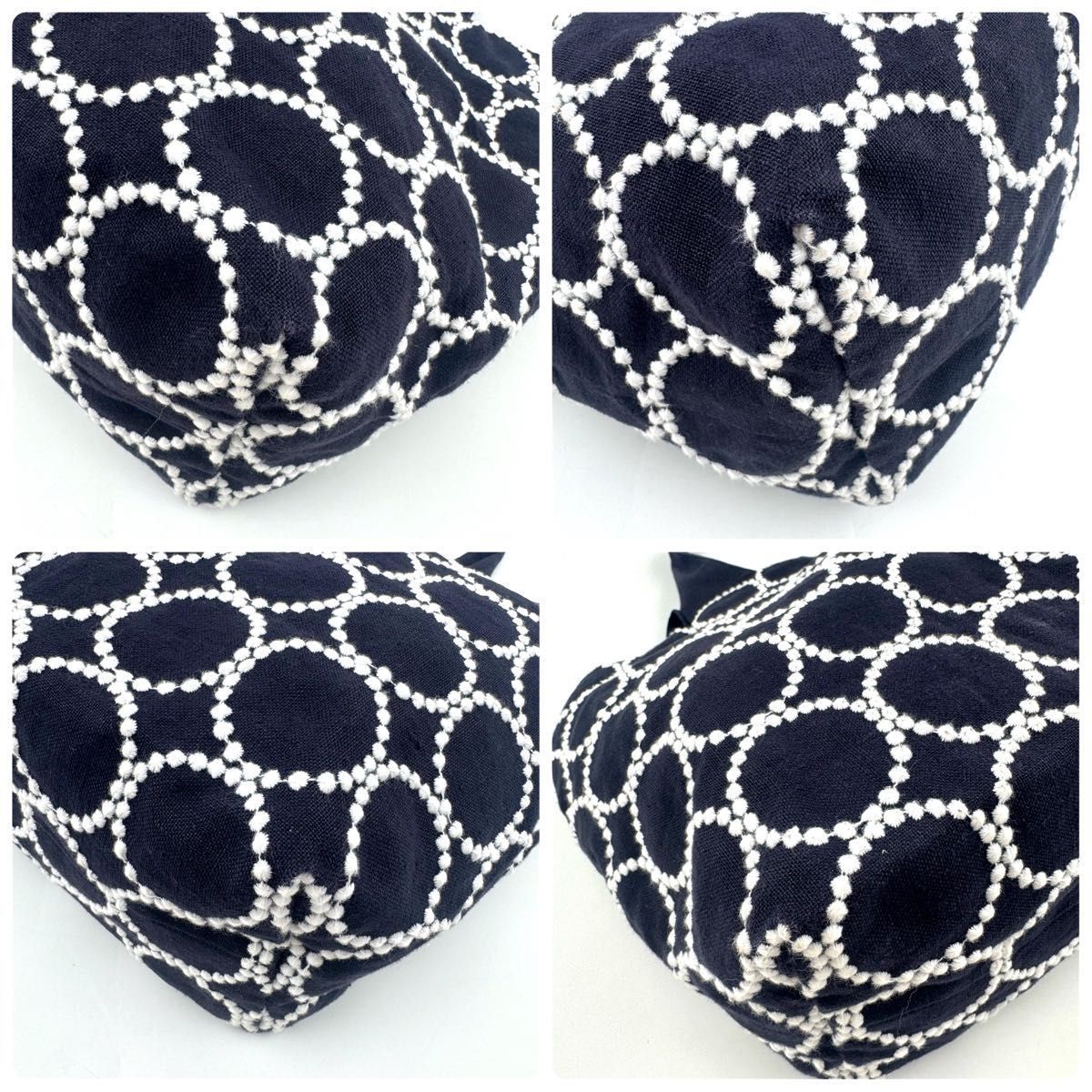 ☆極美品☆ミナペルホネン パニーニバッグ タンバリン ネイビー トート