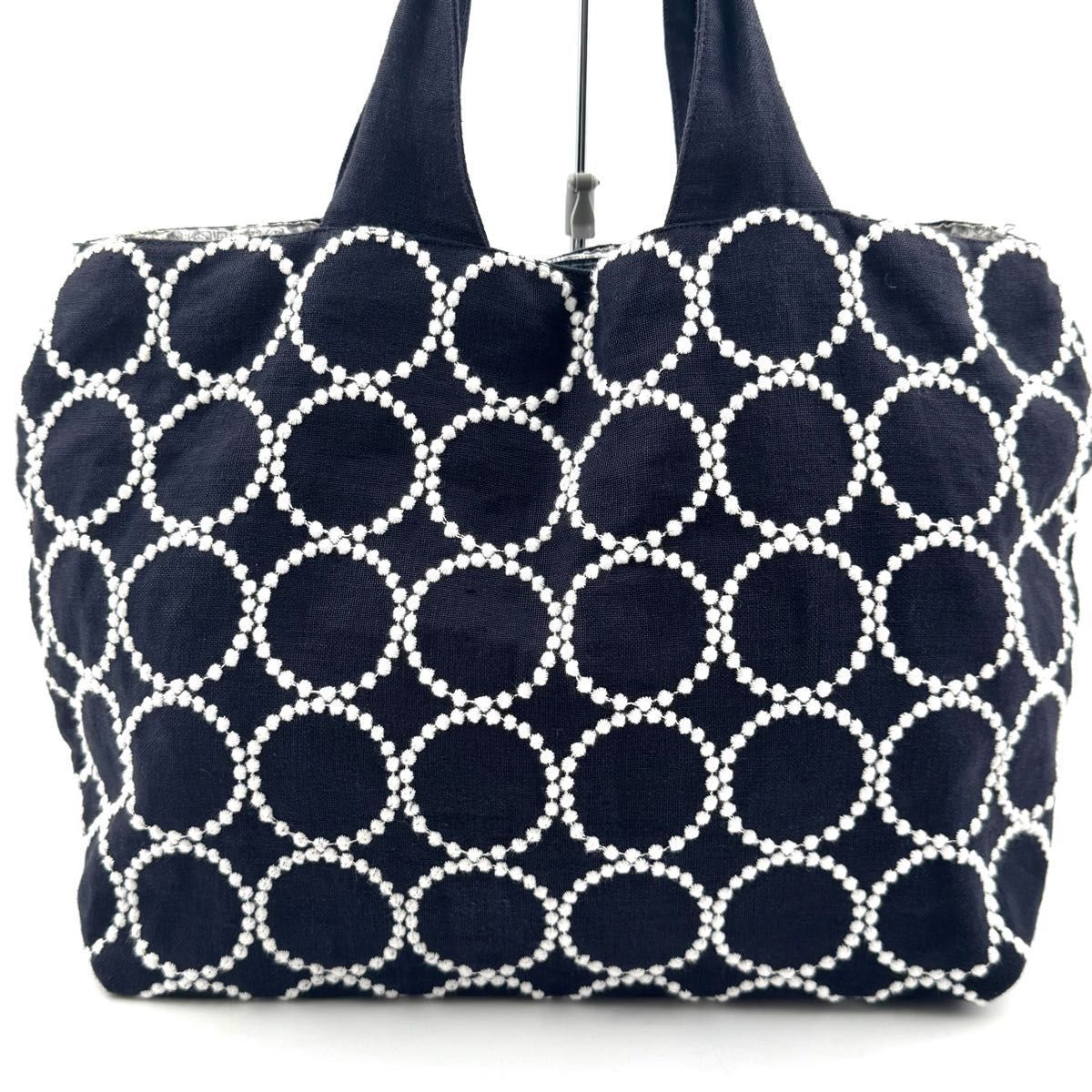 ☆極美品☆ミナペルホネン パニーニバッグ タンバリン ネイビー トート