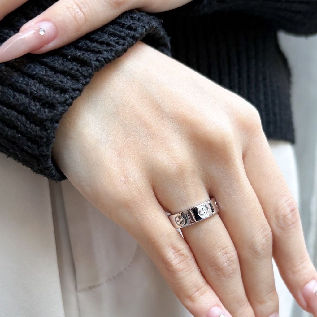 仕上済】カルティエ ラブリング Pt 15号 15 55 Pt950 レディース