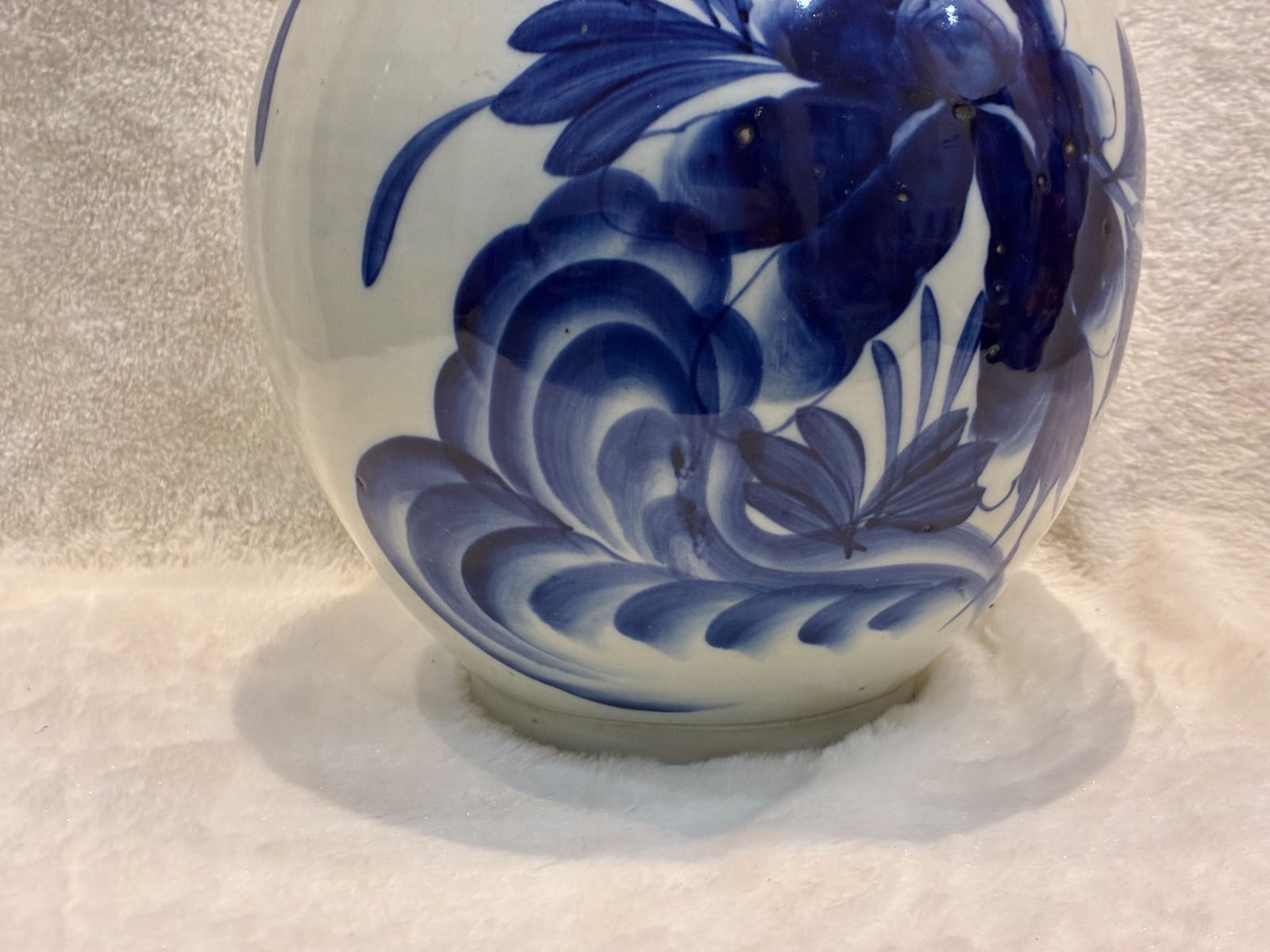 高級感溢れる手描き青花磁器】「蓮池の清韻」花瓶 40cm 高さのある存在