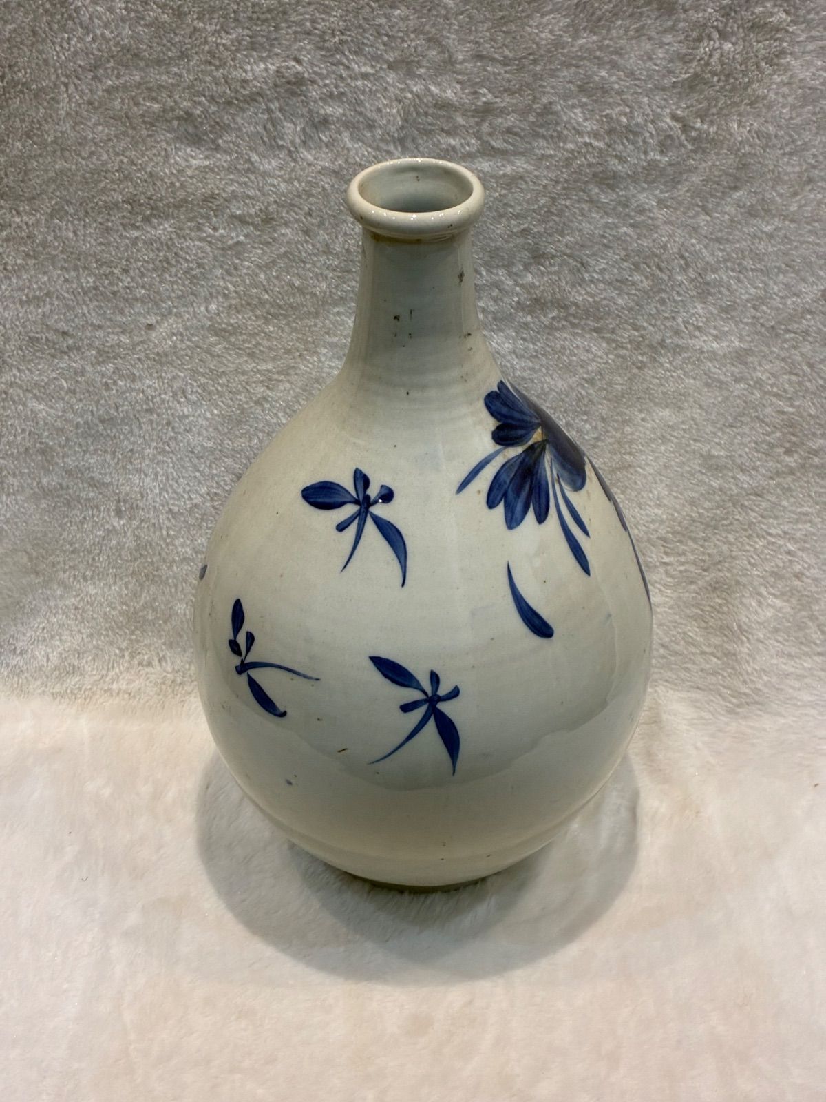 高級感溢れる手描き青花磁器】「蓮池の清韻」花瓶 40cm 高さのある存在