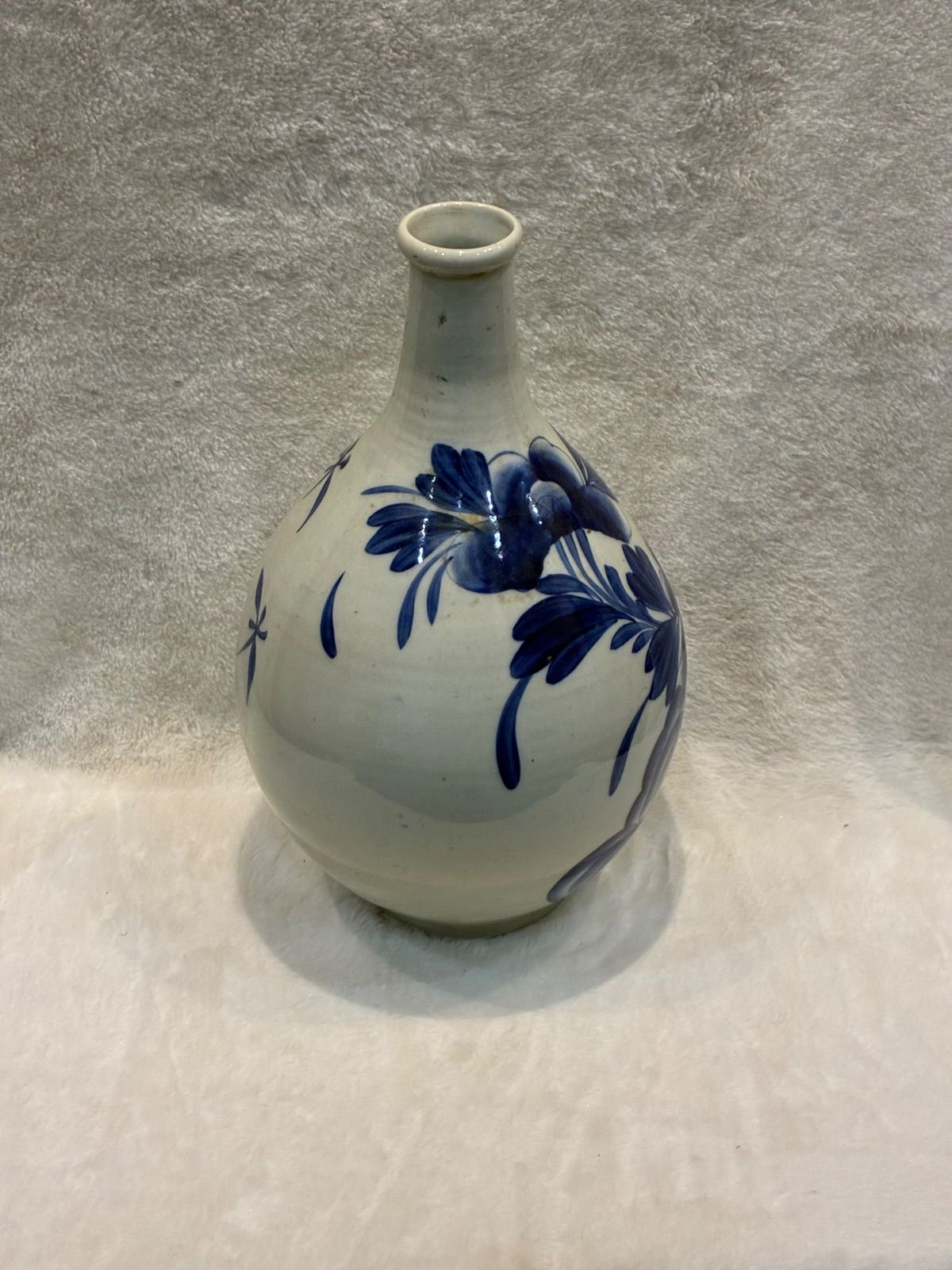 高級感溢れる手描き青花磁器】「蓮池の清韻」花瓶 40cm 高さのある存在