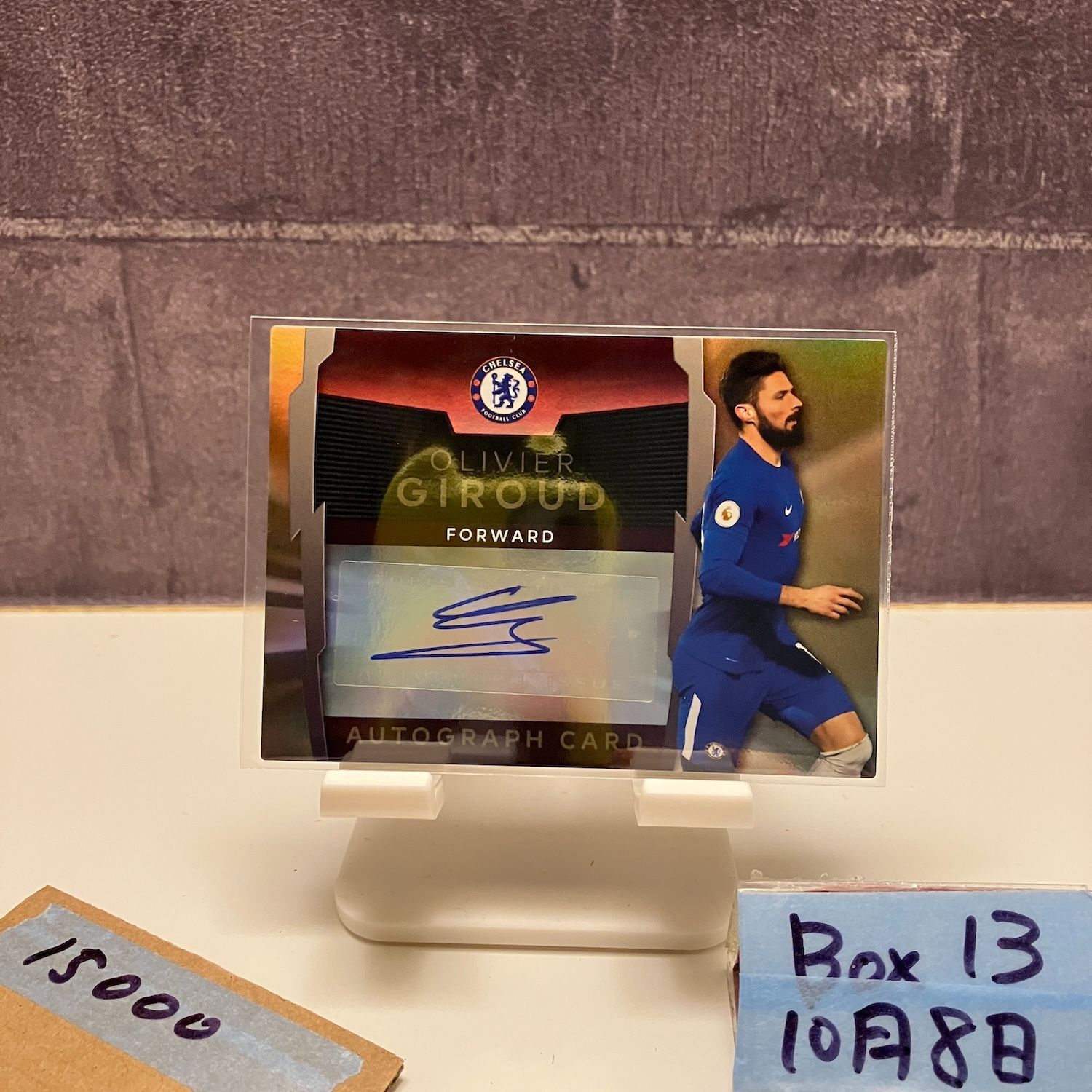2017 Topps Premier League Platinum Olivier Giroud 直筆サインカード Chelsea FC Forward カード