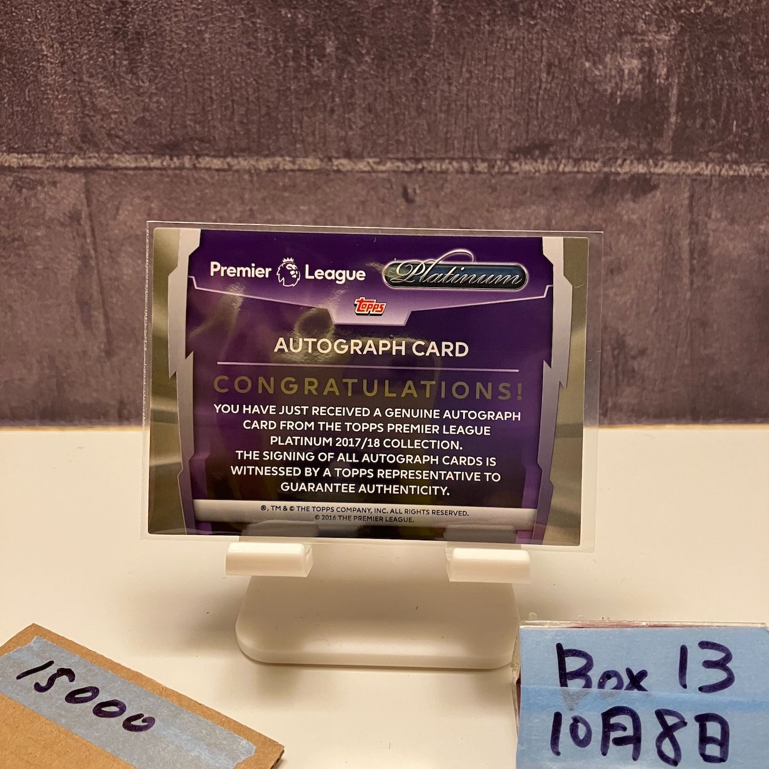 2017 Topps Premier League Platinum Olivier Giroud 直筆サインカード Chelsea FC Forward カード