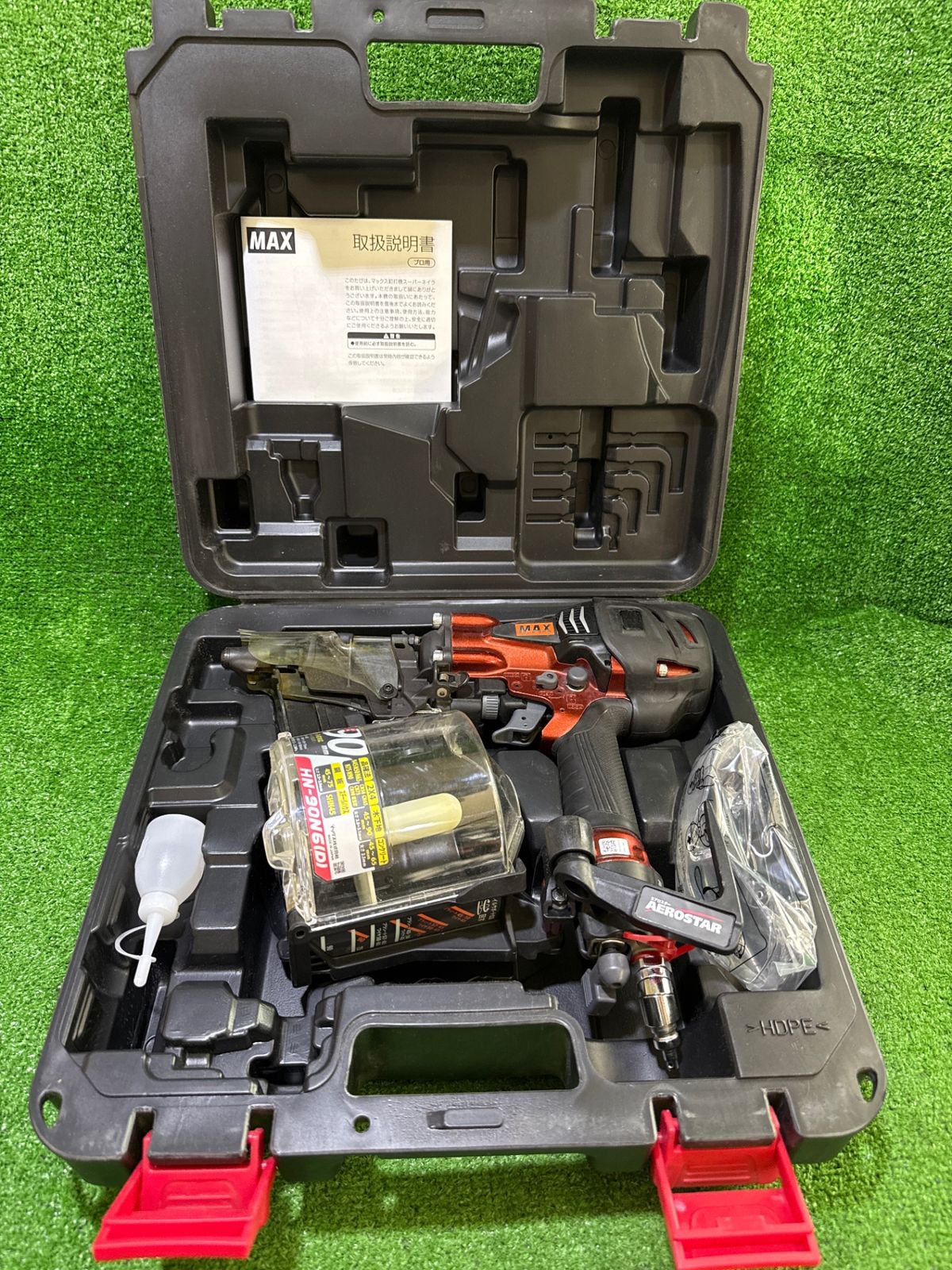 ｻ-275 MAX HN-90 N 6 D -R 高圧釘打ち機 スーパーネイラ ケース 取説 有