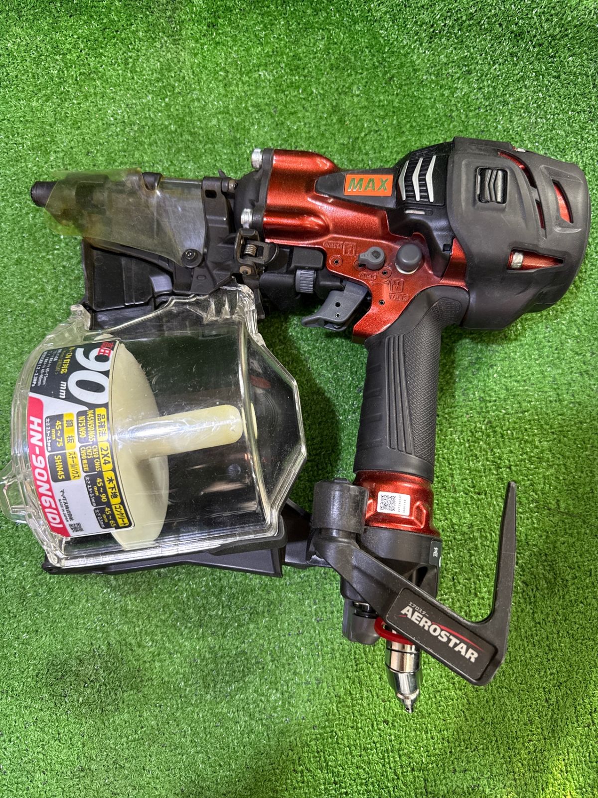 ｻ-275 MAX HN-90 N 6 D -R 高圧釘打ち機 スーパーネイラ ケース 取説 有