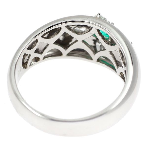 Pt900 エメラルド ダイヤモンド リング 0.31ct D0.57ct - メルカリ