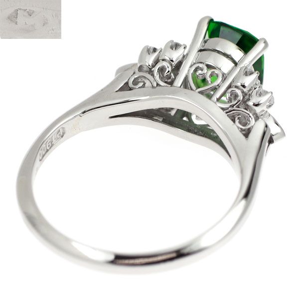 ミキモト Pt900 トルマリン ダイヤモンド リング 1.49ct D0.22ct